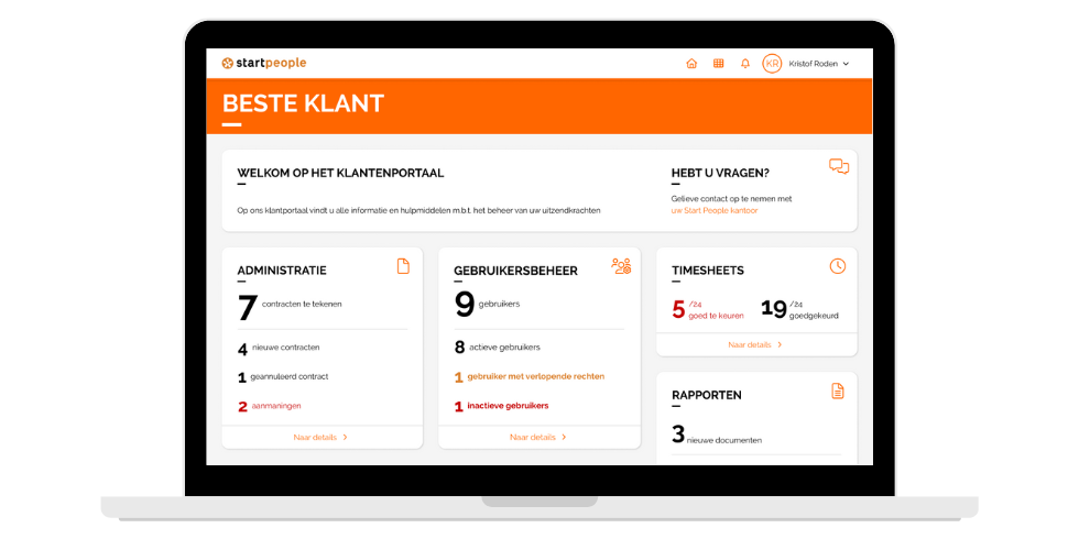 STAFFA dashboard - Digitaal platform voor efficiënt beheer van HR processen