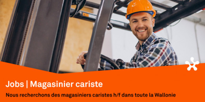 Magasiniers - Caristes pour plusieurs de nos clients en Wallonie